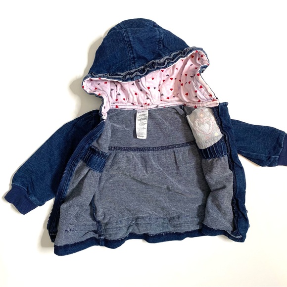 Flower Denim Zipper Jacket - Picture 4 of 4